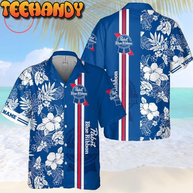 Pabst Blue Ribbon Custom Hawaiian Shirt