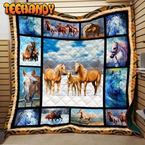 Palomino Horse 3D Customized Quilt Blanket