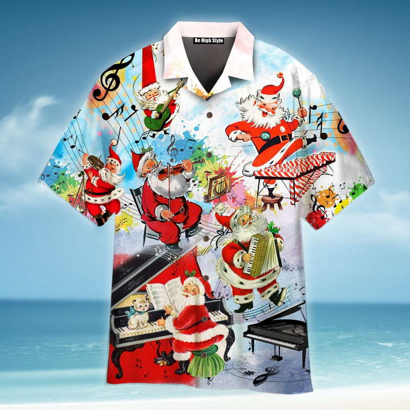 Party Music On Christmas Hawaiian Shirt