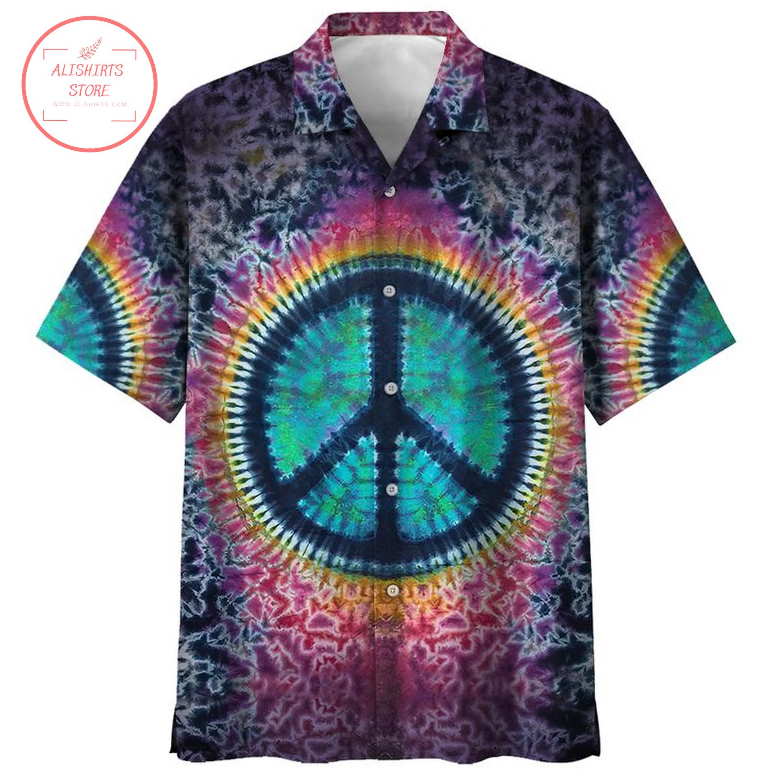 Peace Sign Clipart Psychedelic Cool Hippie Hawaiian Shirt