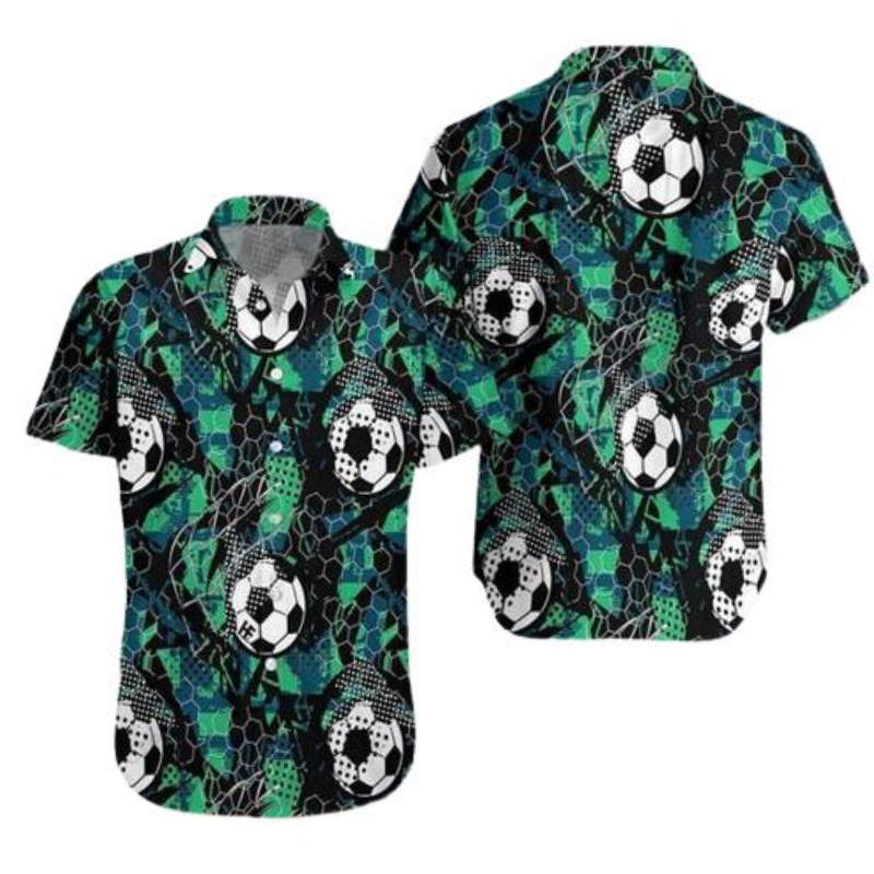 Perfect Soccer Tropical Sleeve Summer Hawaiian Shirt