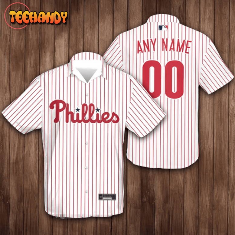 Personalized Philadelphia Phillies Baseball White Hawaiian Shirt