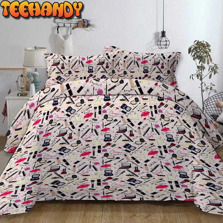 Pink Pattern For Girls Over Printed Bedding Set