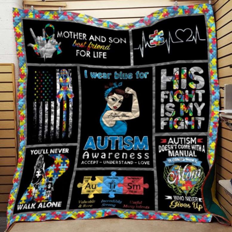 Proud To Be An Autism Mom 3D Customized Quilt Blanket