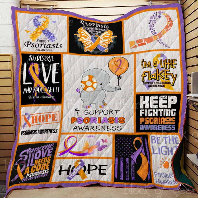 Psoriasis Awareness 3D Quilt Blanket