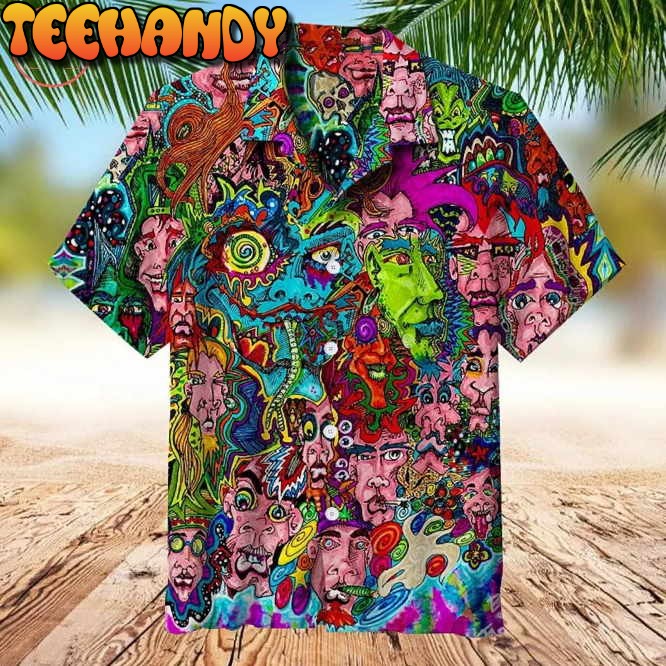 Psychedelic Tye Dye Hawaiian Shirt