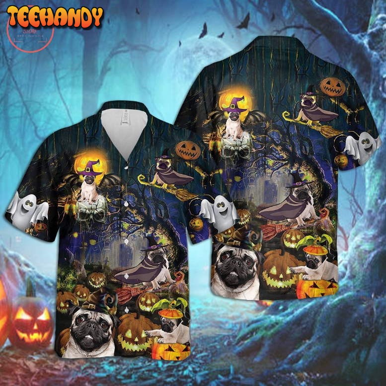 Pug Halloween Hawaiian Shirt