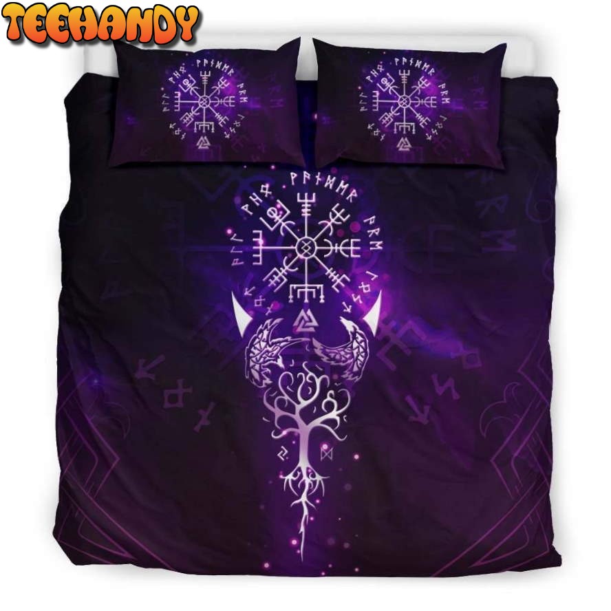 Purple Compass And Tree Of Life Bedding Set