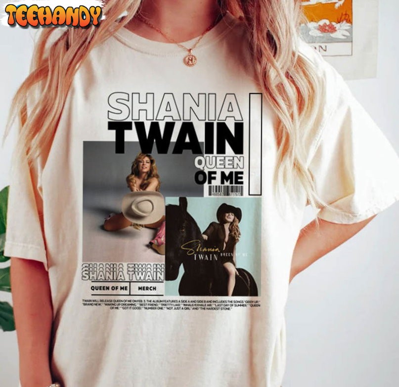 Queen Of Me Tour Shirt, Vintage Shania Twain Queen Of Me Tour T Shirt