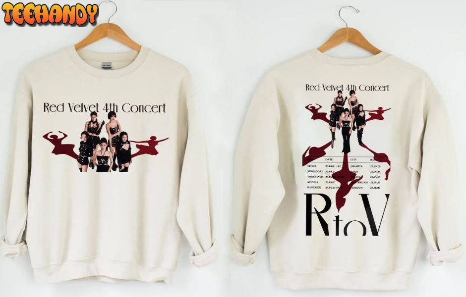 Red Velvet 4th Concert  R to V Shirt, Red Velvet 2023 World Tour Shirt