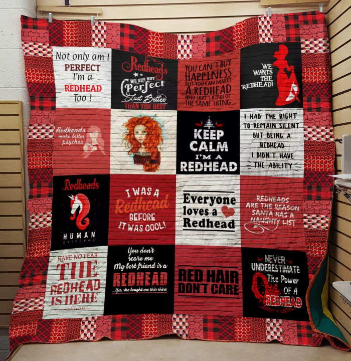 Redhead 3D Customized Quilt Blanket