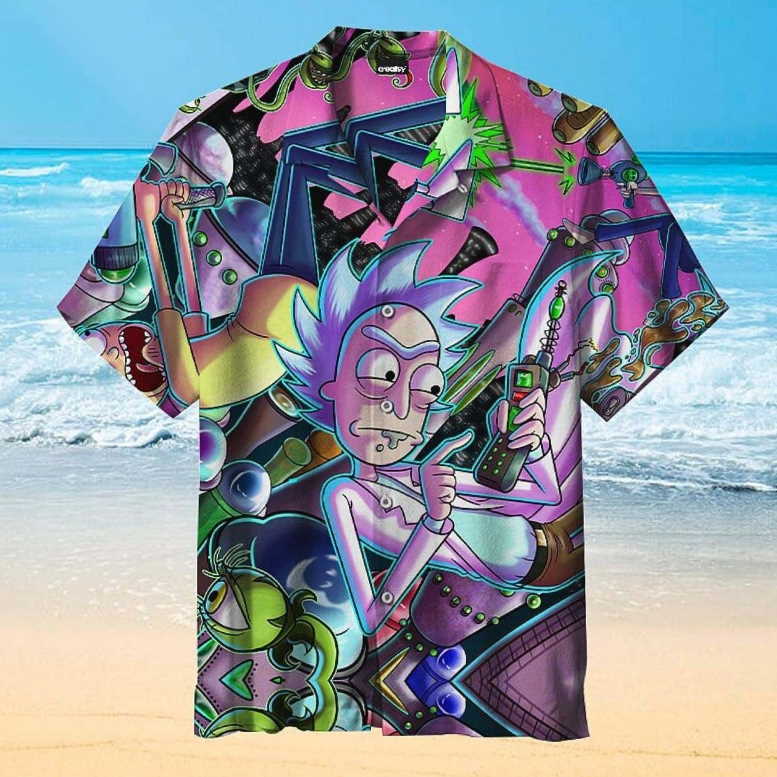 Rick and Morty Funny 3D All Print Hawaiian Shirt