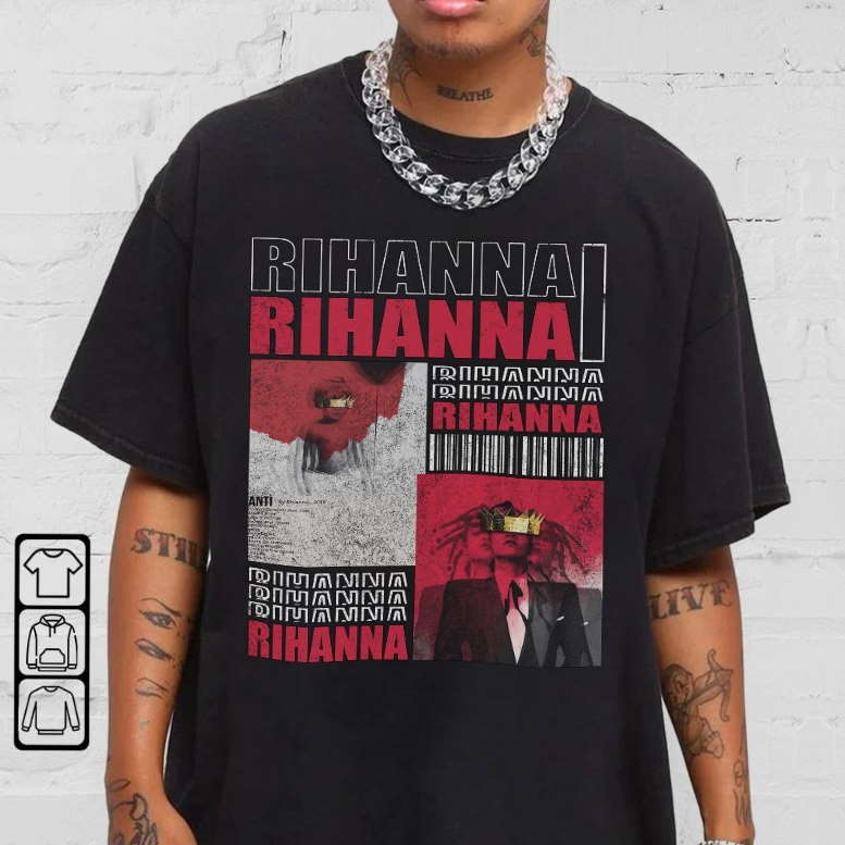 Rihanna Shirt Hip Hop 90s Retro Vintage Graphic Rap Gifts Fan Unisex T-Shirt