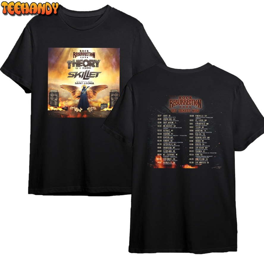 Rock Resurrection Tour Theory of a Deadman Skillet T-Shirt, Theory of a Deadman Shirt