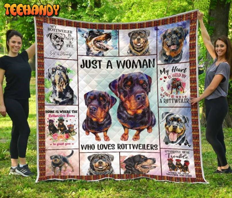 Rottweiler My Rottweiler Is 3D Quilt Blanket