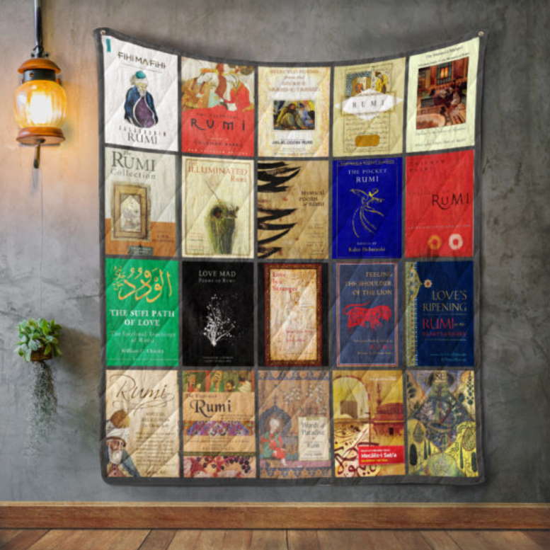 Rumi Books 3D Customized Quilt Blanket