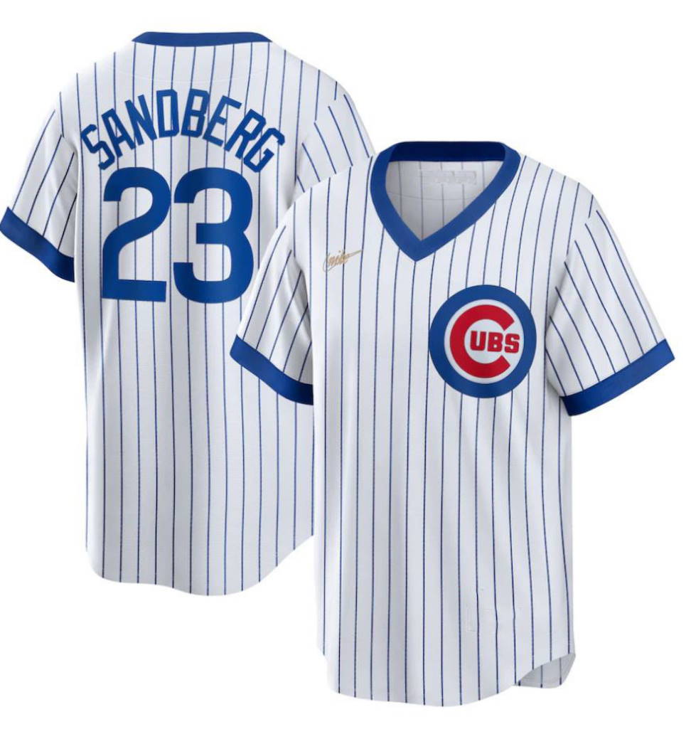 Ryne Sandberg Chicago Cubs Home Cooperstown Collection Player Jersey – White