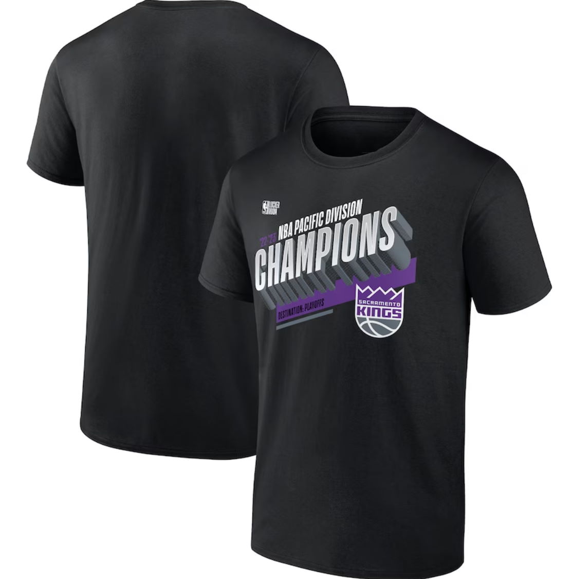 Sacramento Kings 2023 Pacific Division Champions Locker Room T-Shirt