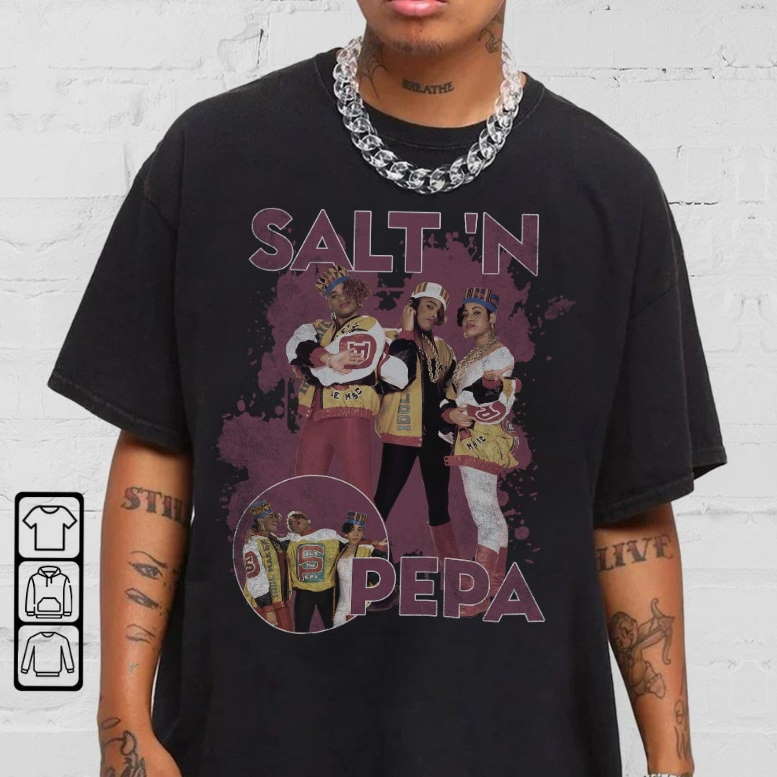 Salt -N-P Streetwear Gifts Shirt Hip Hop 90s Vintage Retro Graphic Tee Rap T-Shirt