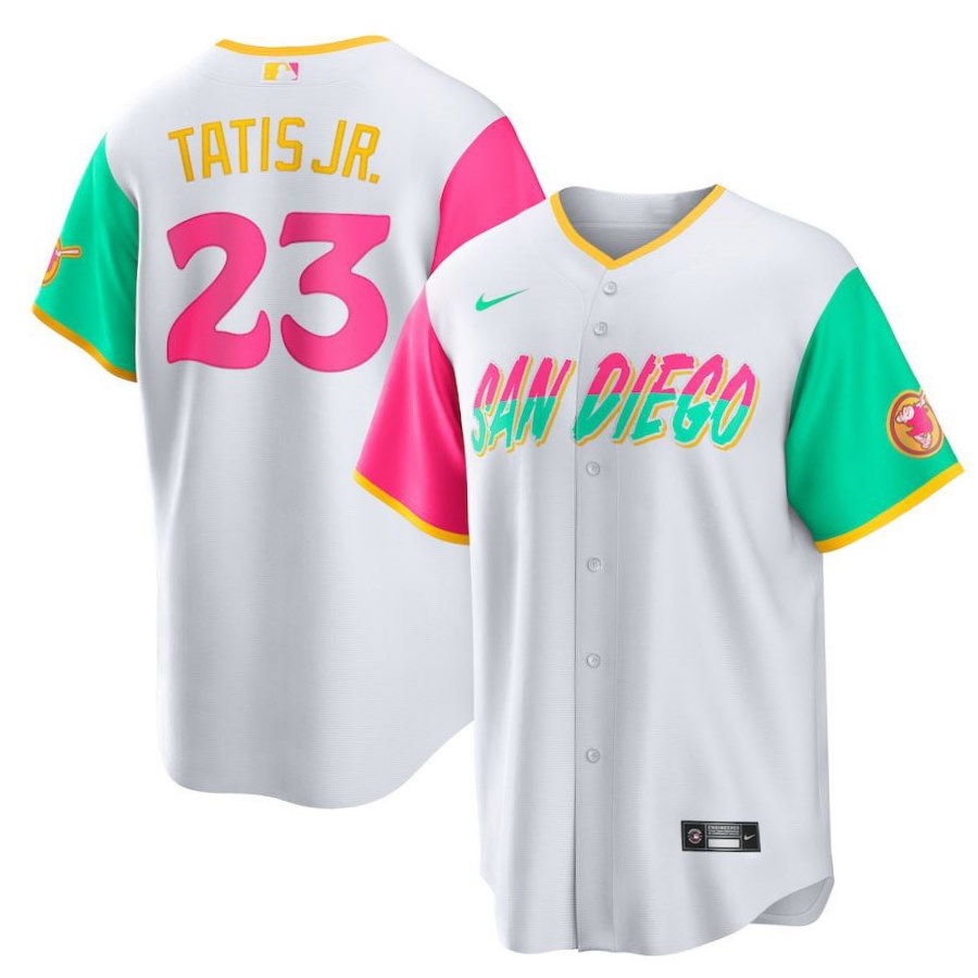 San Diego Padres Fernando Tatis Jr. White 2022 City Connect Replica Player Jersey