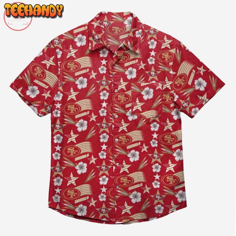 San Francisco 49ers Americana Hawaiian Shirt