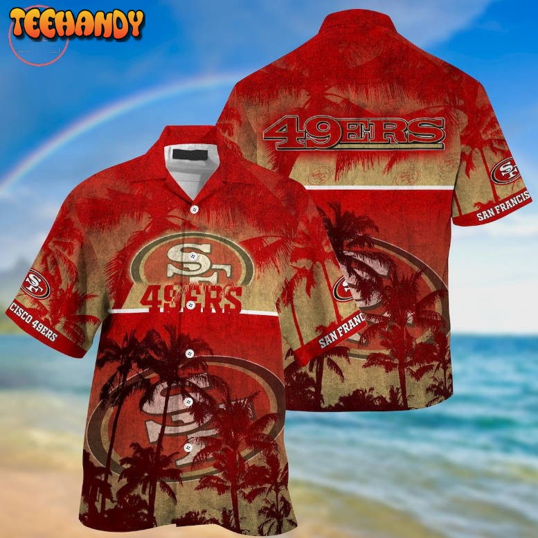 San Francisco 49ers Palm Hawaiian Shirt