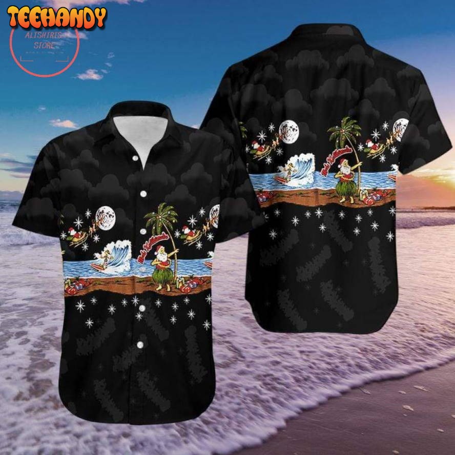 Santa Hula Mele Kalikimaka Hawaiian Shirt