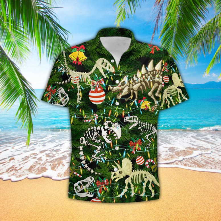 Scary Enough Dinosaur Halloween Hawaiian Shirt For Man And Woman