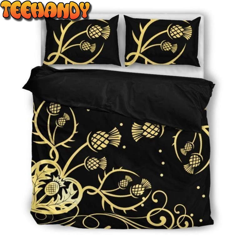 Scotland Thistle Black Bedding Set