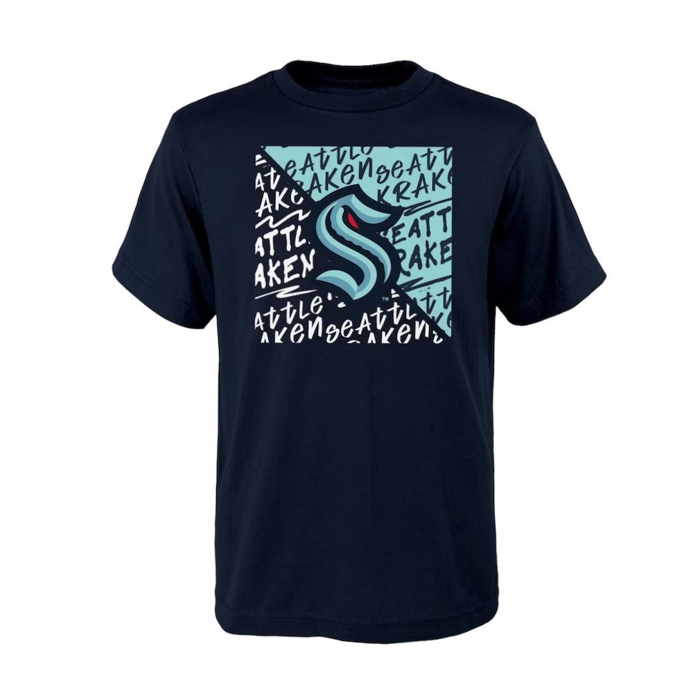 Seattle Kraken Deep Sea Blue Divide T-Shirt
