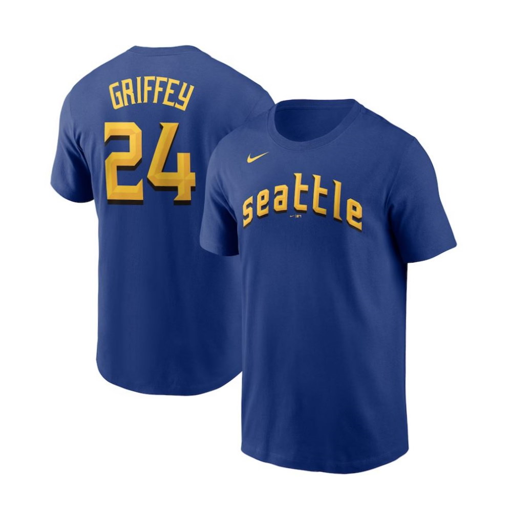 Seattle Mariners Ken Griffey Jr. Royal 2023 City Connect Name & Number T-Shirt