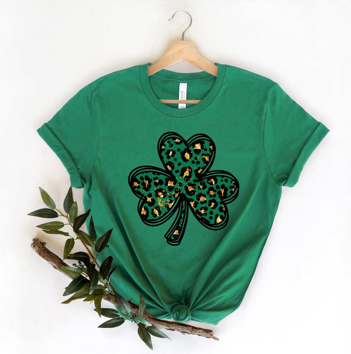 Shamrock Leopard St Patrick’s Day Shirt, Vintage St Patricks Day Shirt