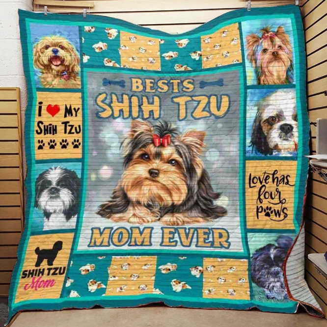 Shih Tzubest Shih Tzu Mom Ever 3D Quilt Blanket