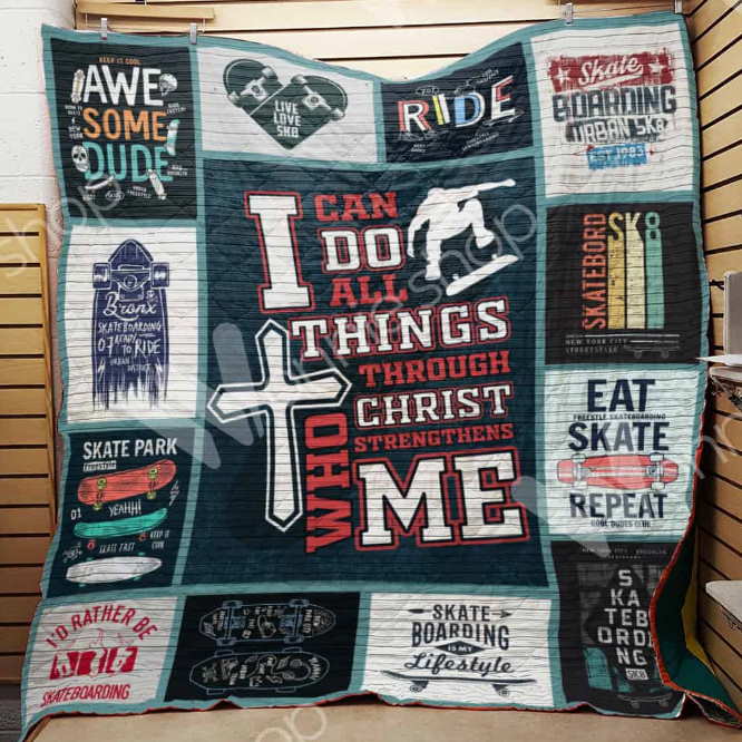 Skateboarding 3D Customized Quilt Blanket