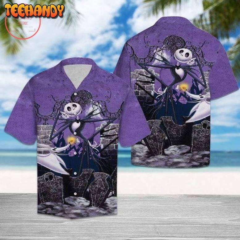 Skeleton Purple Hawaiian Shirt