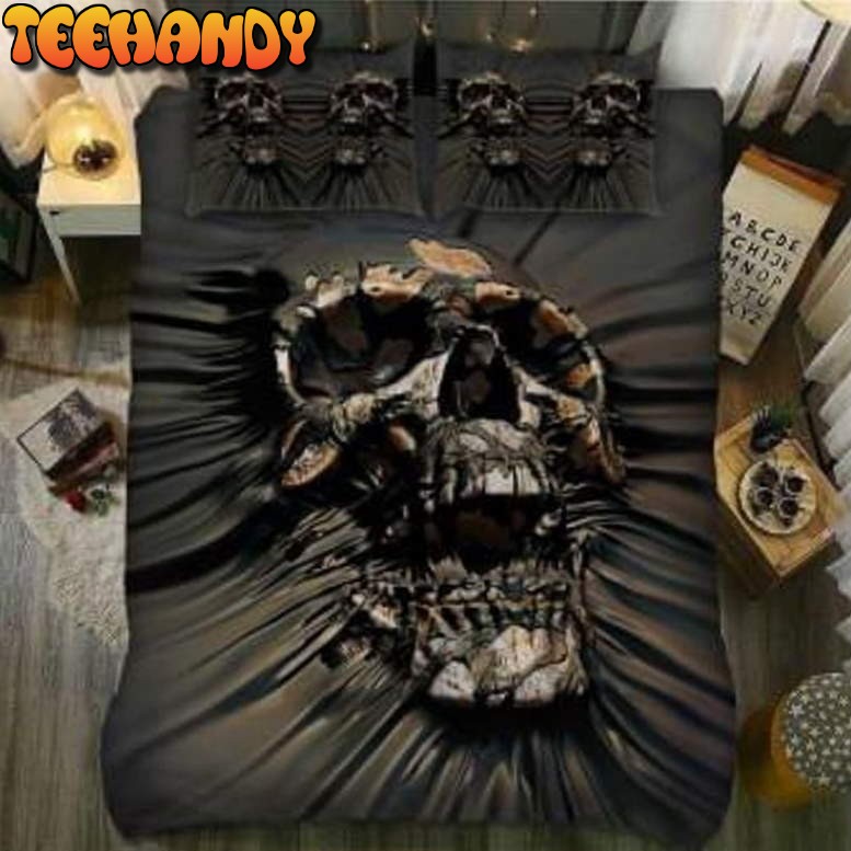 Skulls Cave Mouth Printed Bedding Set