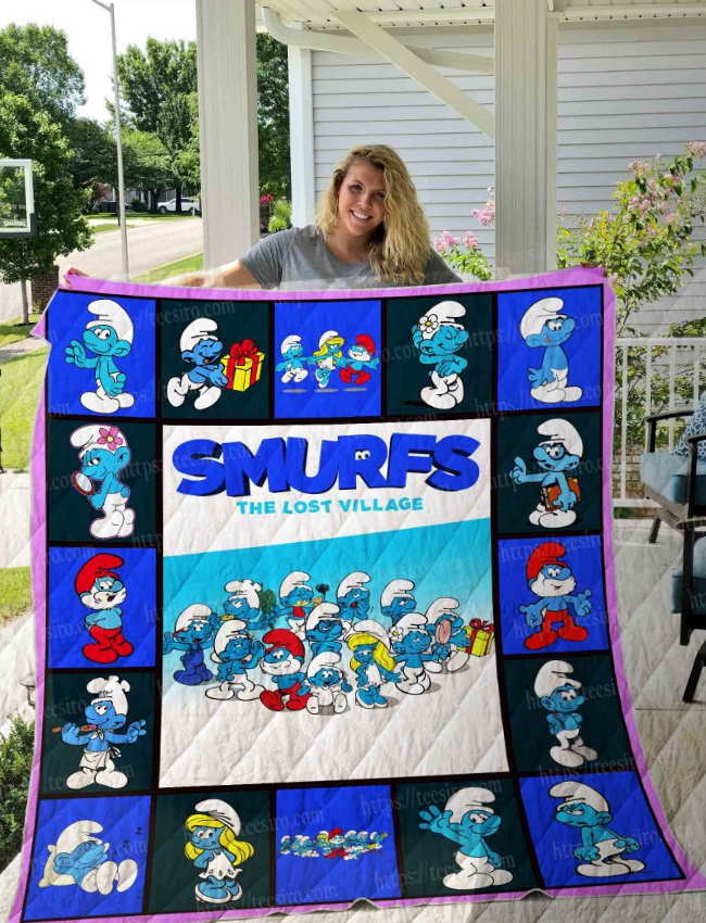 Smurf 3D Quilt Blanket