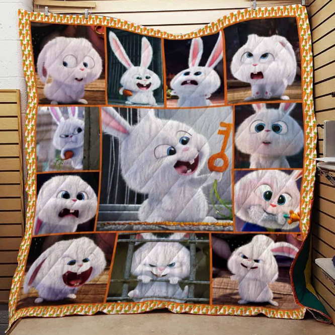 Snow Rabbit 3D Customized Quilt Blanket
