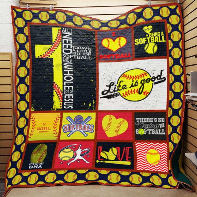 Softball Life Is Good 3D Customized Quilt Blanket