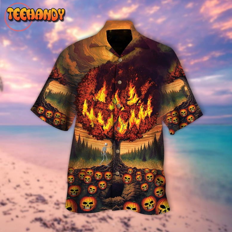 Spooky Pumpkin Village Hawaiian Shirt