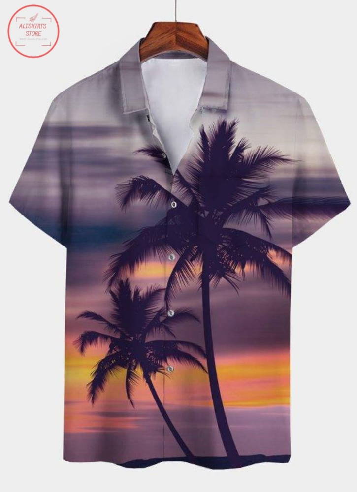 Square Neck Vintage Abstract Hawaiian Shirts