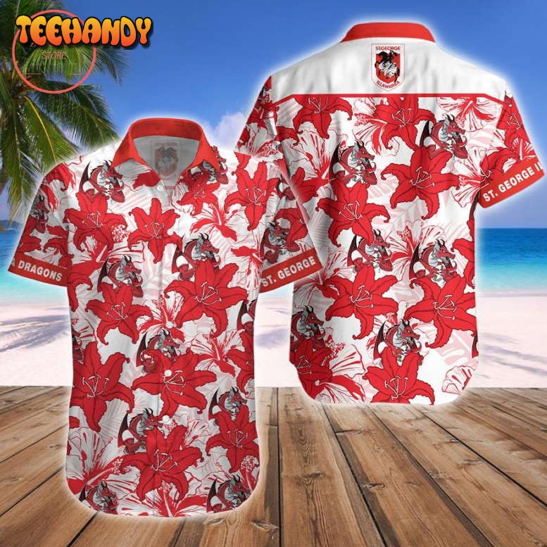 St. George Illawarra Dragons Mascot Hawaiian Shirt