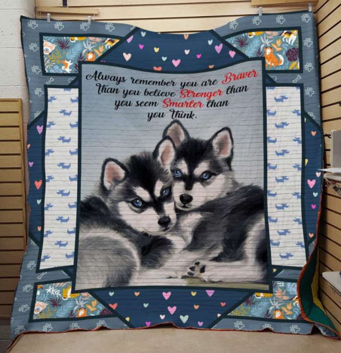 St Husky 3D Customized Quilt Blanket