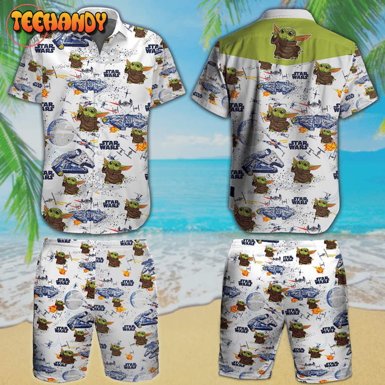 Star Wars Baby Yoda Hawaiian Shirt and Shorts