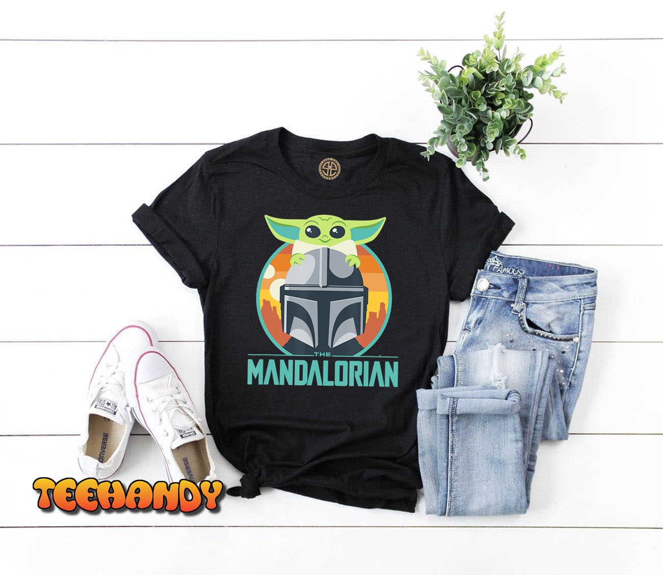 Star Wars The Mandalorian Father’s Day Cute Group Portrait T-Shirt