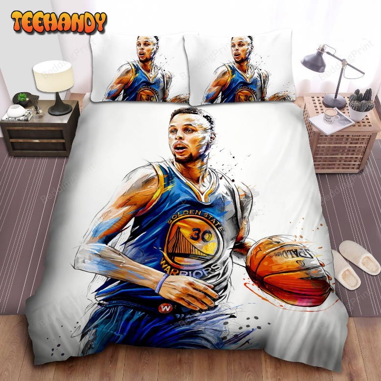 Stephen Curry Epic Moment Illustration Bedding Set