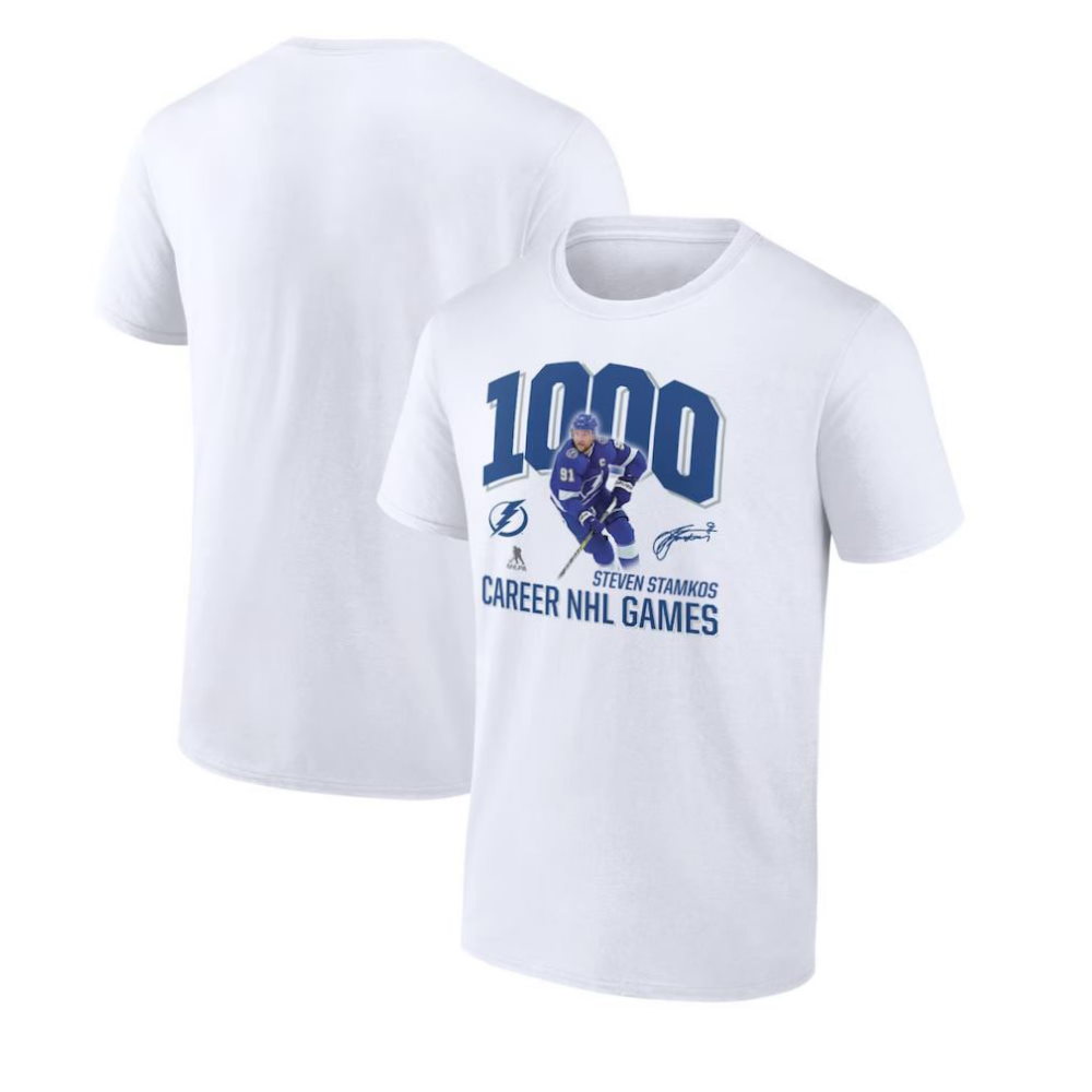 Steven Stamkos Tampa Bay Lightning 1,000 Career Games T-Shirt