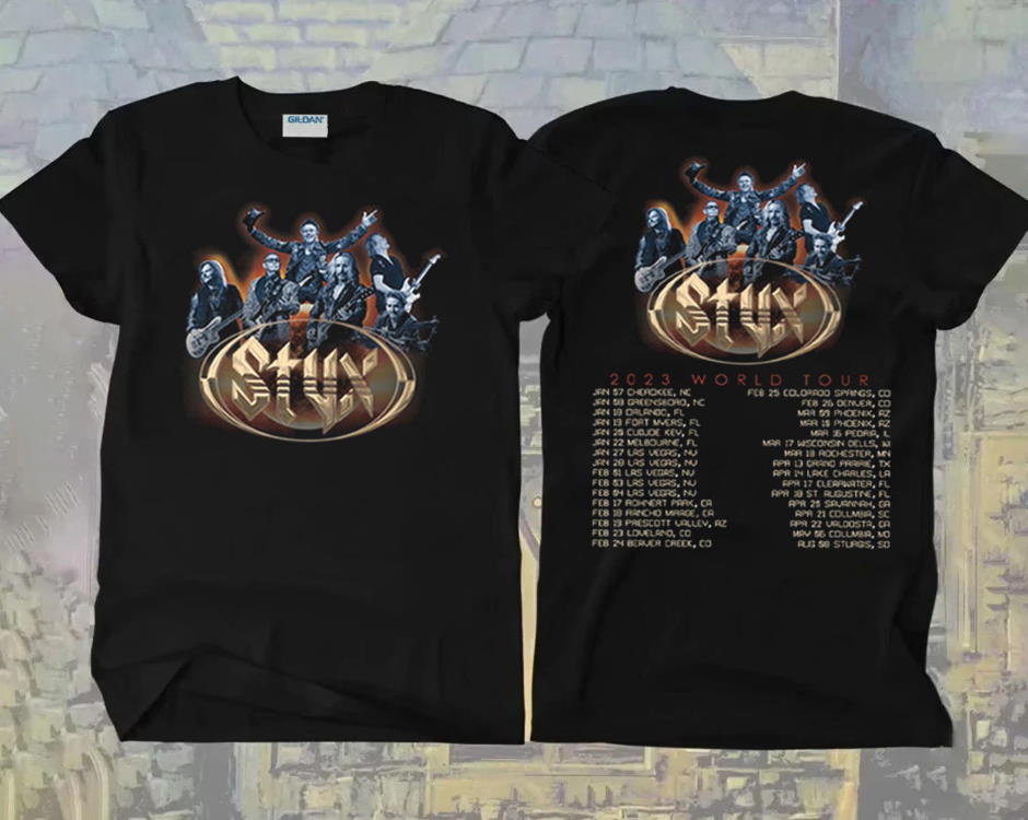 Styx Rock Band Tour 2023 T-Shirt 2023 Music Festival Shirt