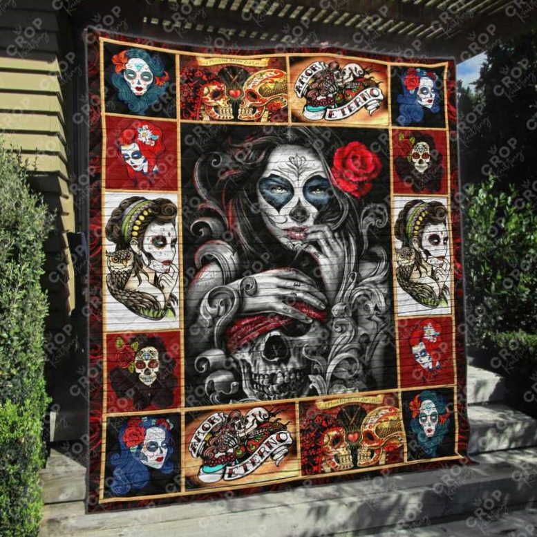 Sugar Skull Get Out Chrismas Gift 3D Quilt Blanket