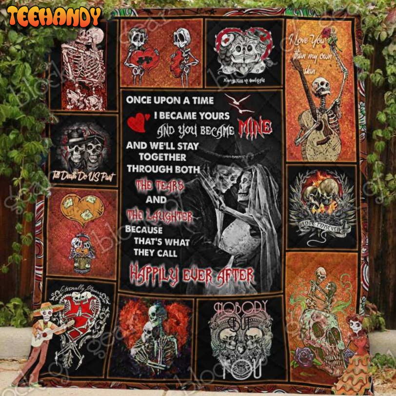 Sugar Skull I Become Your Chrismas Gift 3D Quilt Blanket